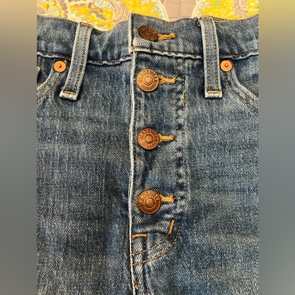 Madewell Button Fly High Rise Denim Shorts Size 24 - Picture 8 of 9